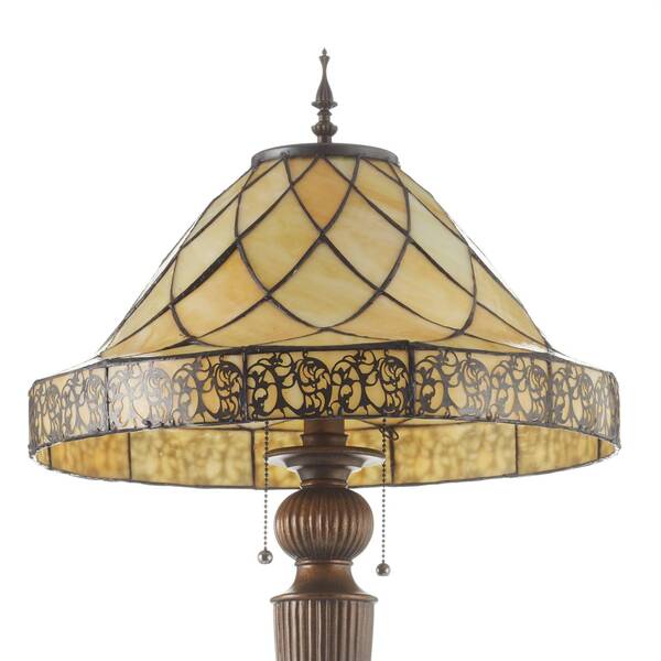  Clayre&eef Lampa Stojąca Diamond Z Kloszem Tiffany 