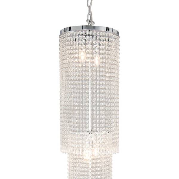  Clayre&eef Lampa Wisząca Cr114 Szklane Ozdoby, Wysokość 210cm 