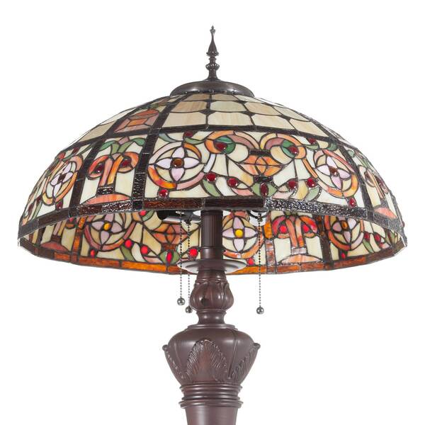  Clayre&eef Luksusowa Lampa Stojąca Lindsay W Stylu Tiffany 