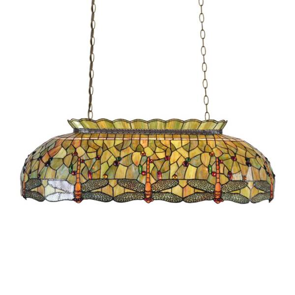  Clayre&eef Zielona Lampa Wisząca Fania W Stylu Tiffany 