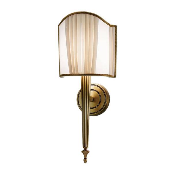  Cremasco Lampa ścienna Belle Epoque Stary Mosiądz 