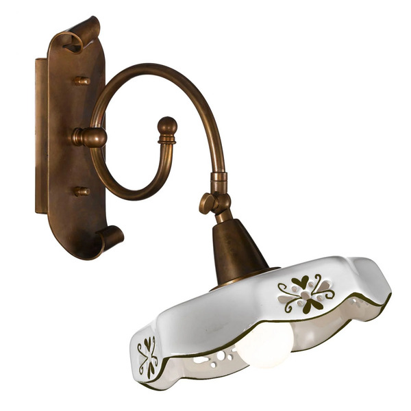  Cremasco Rustykalna Lampa ścienna Marostica, Brązowa 