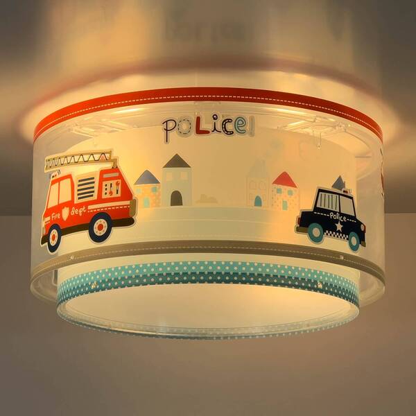  Dalber Lampa Sufitowa Dalber Police, Niebiesko-biała, ø 33 Cm 