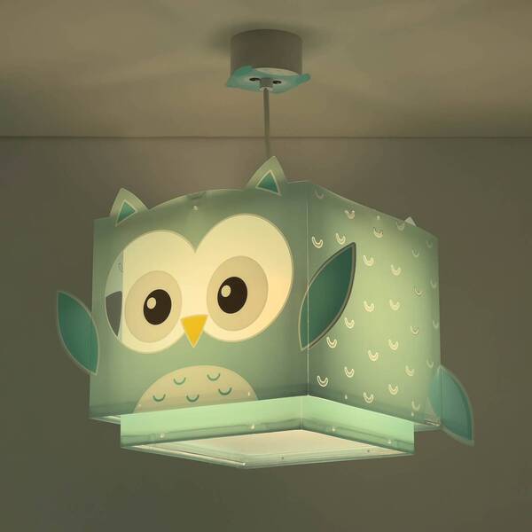  Dalber Lampa Wisząca Dziecięca Dalber Little Owl, Niebieska, Z Motywem Sowy 