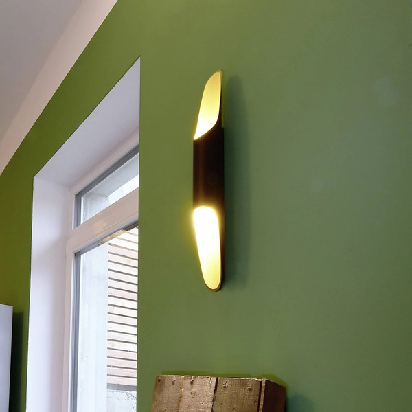  Deko-light Kinkiet Led Apodis, Czarny/złoty, Wysokość 50 Cm, Metal ściemniany 