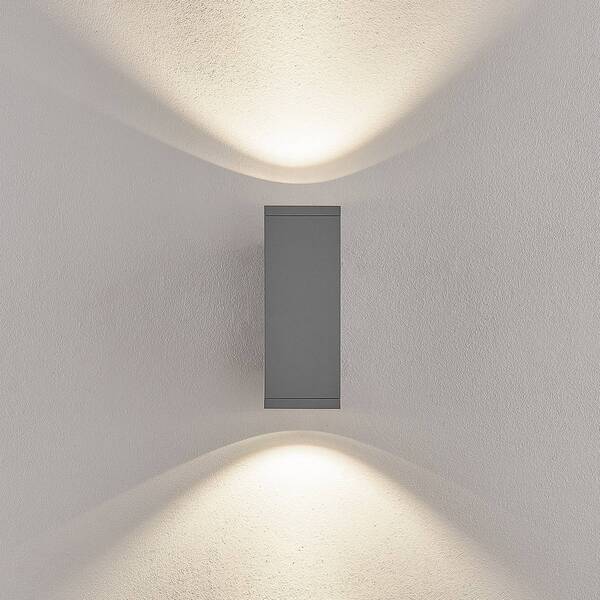  Deko-light Kinkiet Zewnętrzny Led Shoreline Pro Square Up/down, Jasnoszara 