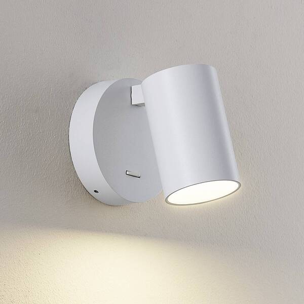  Deko-light Reflektor ścienny Can Tilt, Biały, ø 10 Cm, Metal, Włącznik, Gu10 