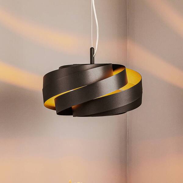  Domiluce Lampa Wisząca Vento, Czarna, ø 40 Cm, Metal, E27 