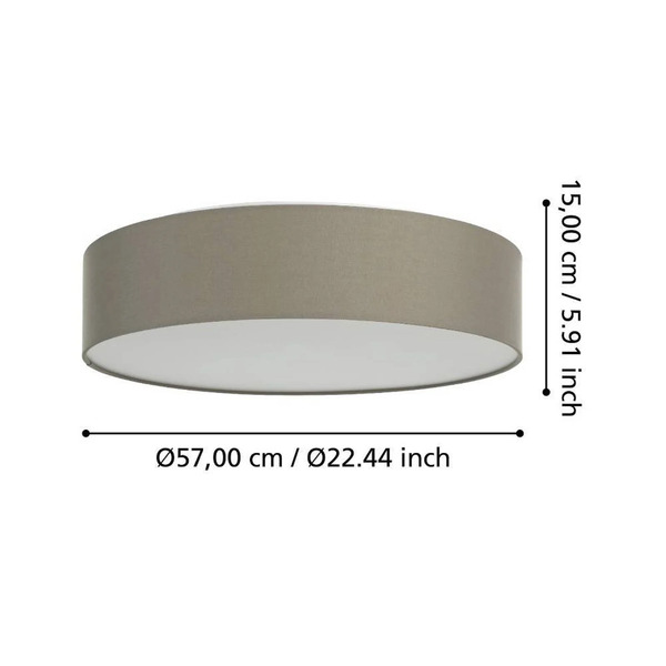  Eglo Connect Eglo Connect Romao-z Sufitowa Led, ø57cm, Taupe 