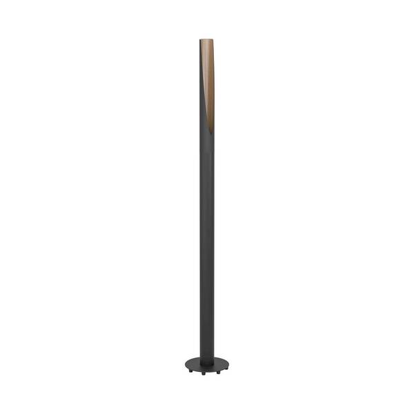  Eglo Lampa Stojąca Led Barbotto, Czarna/wygląd Dębu 