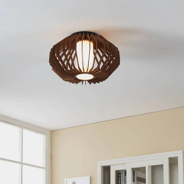  Eglo Lampa Sufitowa Rusticaria Z Drewnianymi Rozpórkami 