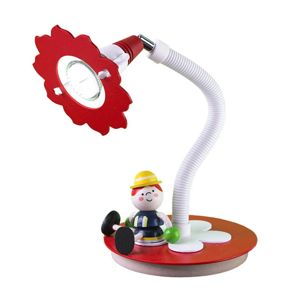  Elobra Lampa Stołowa Led Strażak Fred, Czerwono-biała 