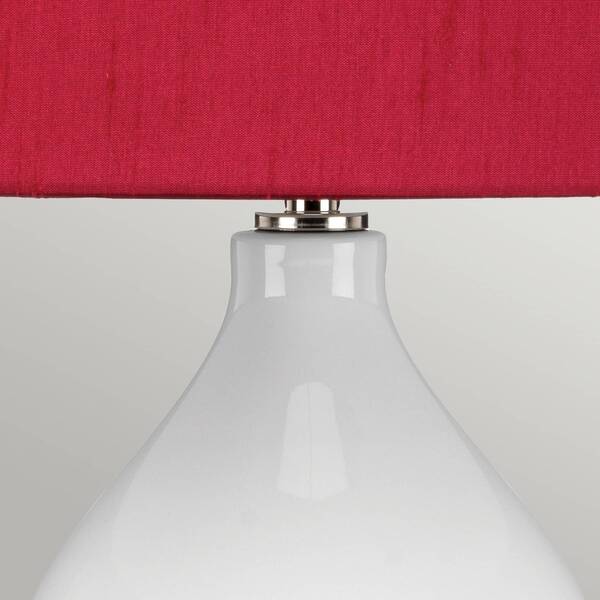  Elstead Lampa Stołowa Isla Nikiel Polerowany/czerwona 
