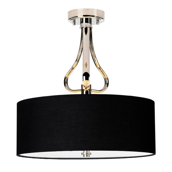  Elstead Lampa Sufitowa Led Falmouth Czarna/chrom 