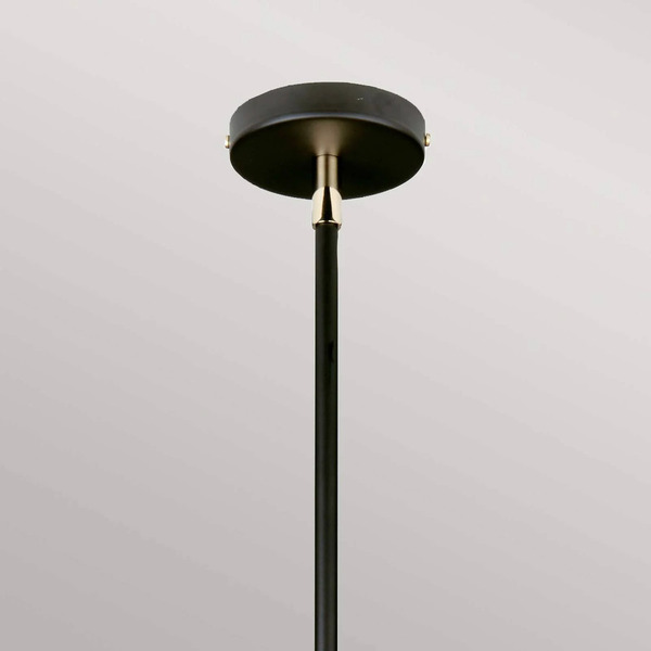  Elstead Lampa Wisząca Balance, Czarny/niklowy Polerowany, Biały Klosz 