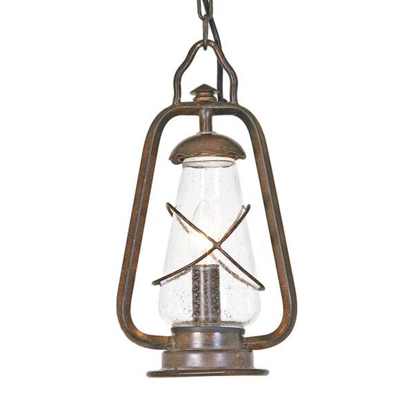  Elstead Lampa Wisząca Zewnętrzna Miners, Brąz/przezroczysta, Ip43, Wysokość 37 Cm 