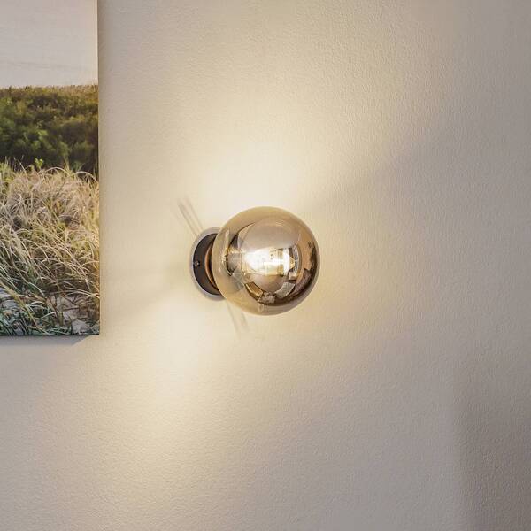 Emibig Lighting Kinkiet Glassy, Czarny, Grafitowy, Szkło, E14, ø 14 Cm 