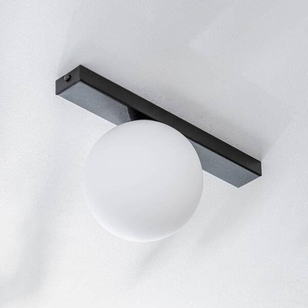  Emibig Lighting Lampa Sufitowa Fit, Czarna/opalowa, 1-punktowa 