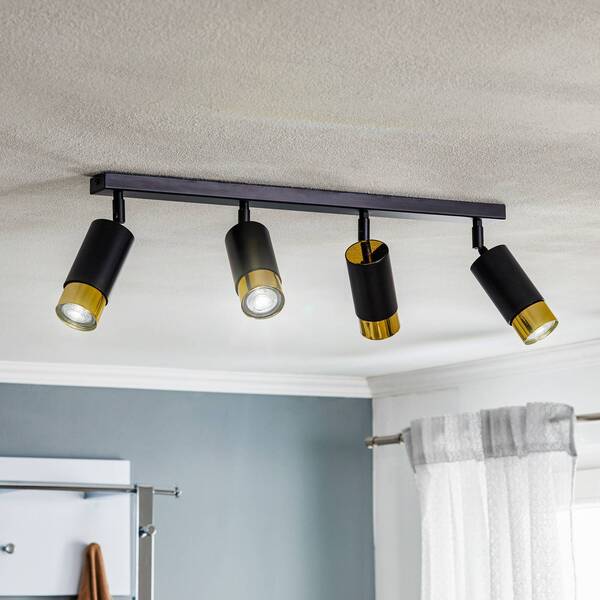  Emibig Lighting Reflektor Sufitowy Kumo Czarny/złoty 4-punktowa 