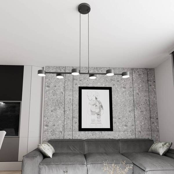  Emibig Lighting Reflektor Sufitowy, Megara, Długość 80 Cm, Metal, 6-punktowa. 