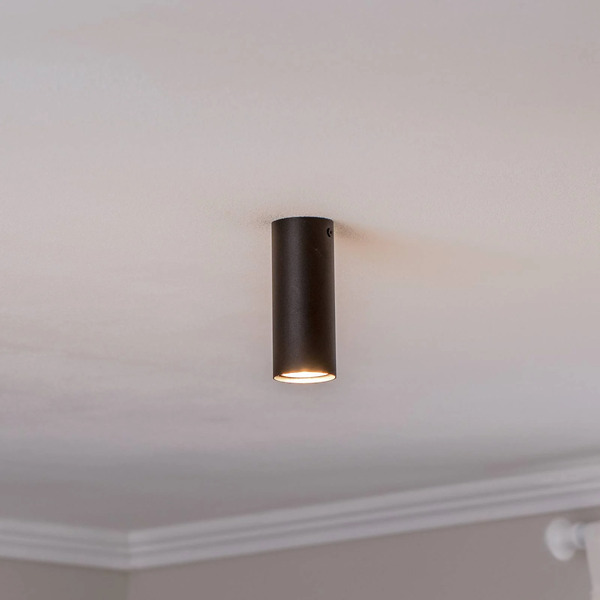  Emibig Lighting Reflektor Sufitowy Tecno 1s, Stal, Gu10, Wysokość 15 Cm, Czarny 