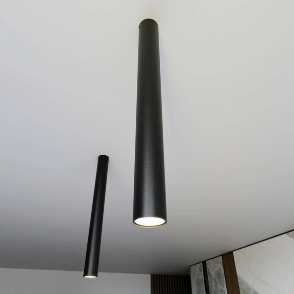  Emibig Lighting Reflektor Sufitowy Tecno 1xl, Stal, Gu10, Wysokość 60 Cm, Czarny 