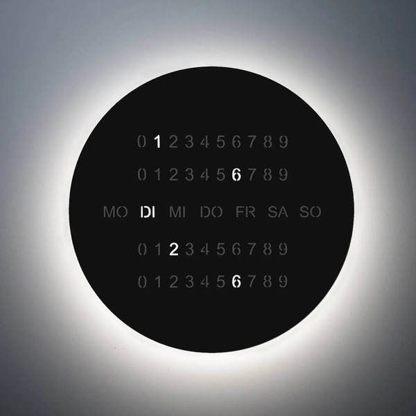  Escale Kinkiet Led Blade O'clock, Czarny, ø 59 Cm, Metalowy Zegar ścienny 