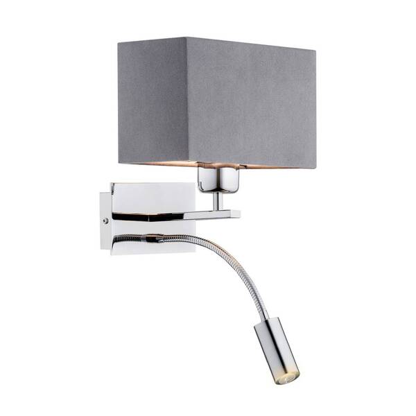  Euluna Lampa ścienna Harry, Kątowa, Chrom/chrom/ciemnoszary 