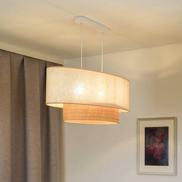  Euluna Żyrandol Boho, Beżowo-brązowy, Długość 80 Cm, Materiał 