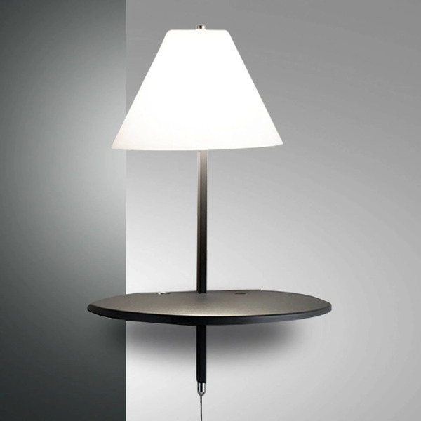  Fabas Luce Kinkiet Led Goodnight, Port Usb, Biały-antracyt 