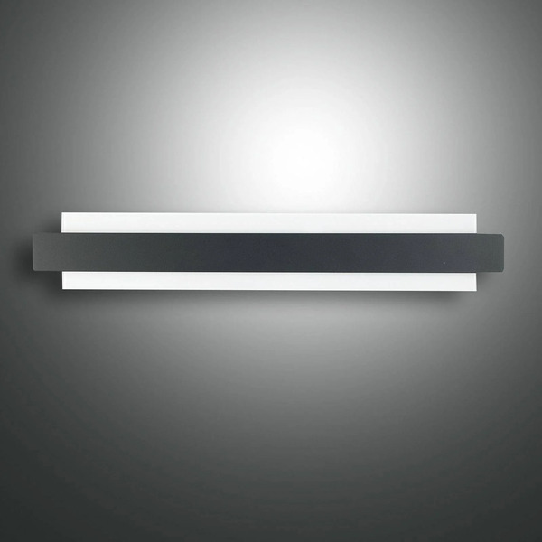  Fabas Luce Kinkiet Led Regolo Z Metalowym Frontem Czarny 