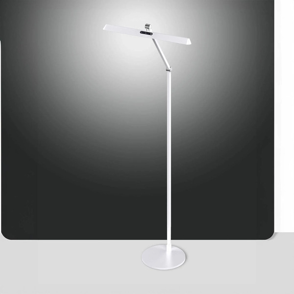  Fabas Luce Lampa Stojąca Led Beba, Biała, Wysokość 110 Cm, Cct, ściemniany 