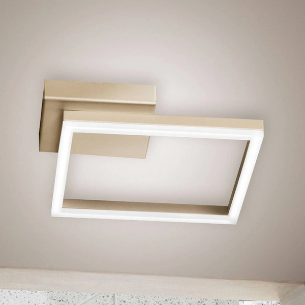  Fabas Luce Lampa Sufitowa Led Bard, 27x27cm, Matowe Złoto 