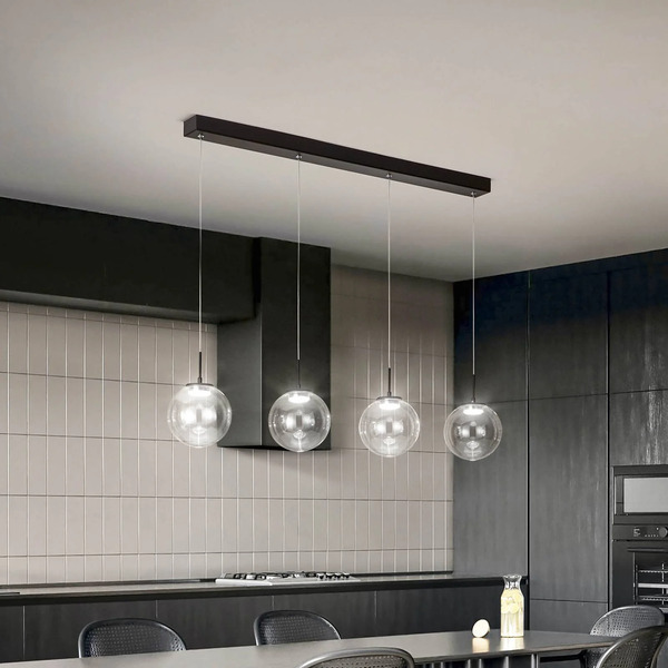  Fabas Luce Lampa Wisząca Led Ariel, 4-punktowa, Podłużna, ściemniacz Stopniowy 
