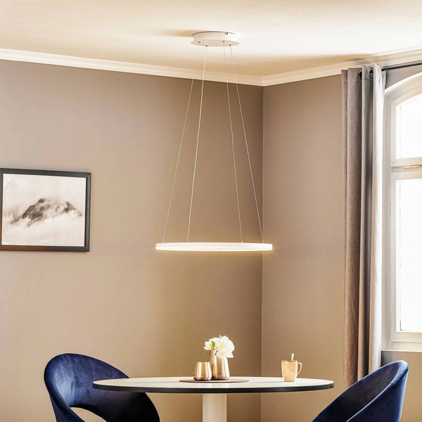  Fabas Luce Lampa Wisząca Led Giotto, 1-punktowa, Biała 