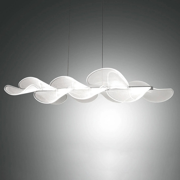  Fabas Luce Żyrandol Led Sylvie, Podłużny, 78 X 37 Cm 