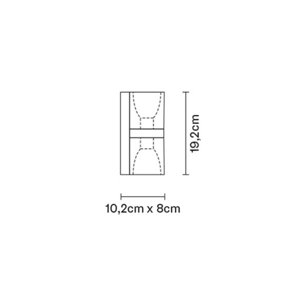  Fabbian Fabbian Cubetto Lampa ścienna Up/down, Gu10, Biała 
