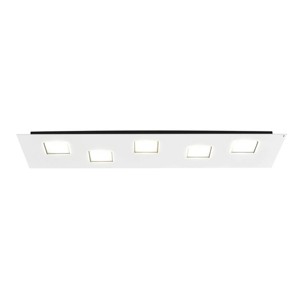  Fabbian Długa Lampa Sufitowa Led Quarter, Biała 