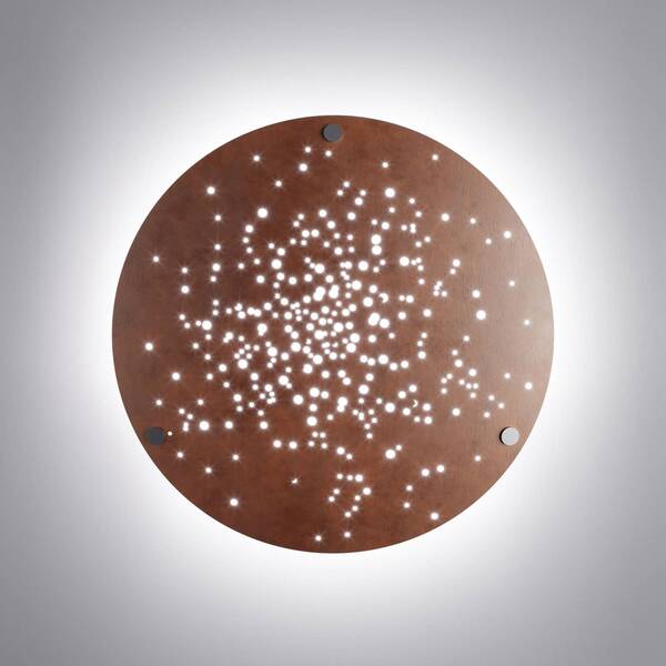  Fabbian Fabbian Lens Kinkiet Led ø 60 Cm Rdzawy 