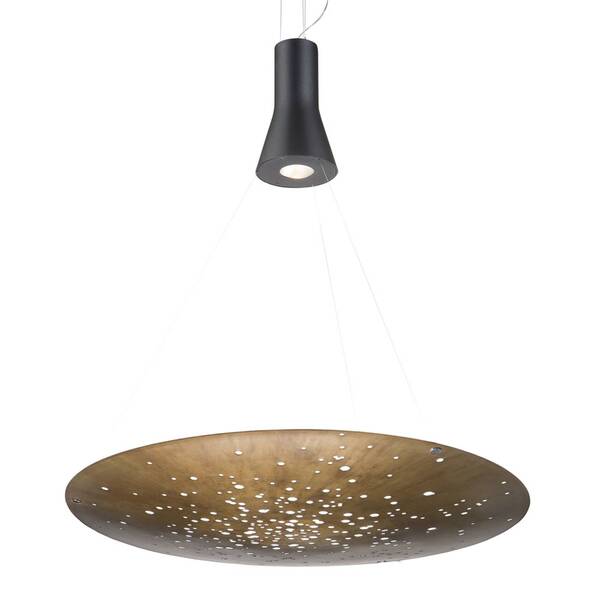  Fabbian Fabbian Lens Lampa Wisząca Led ø 90 Cm Brązowa 