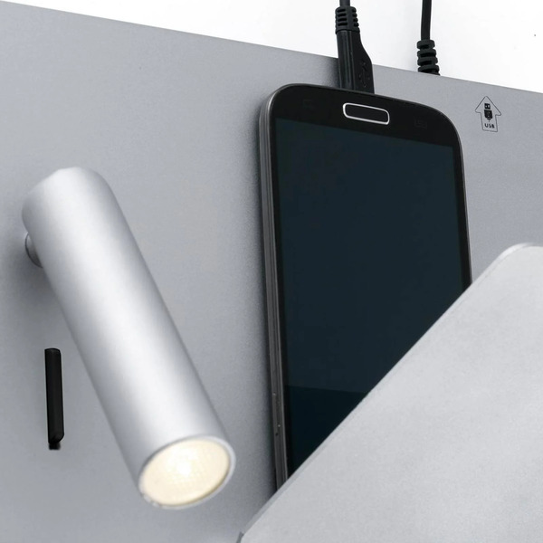  Faro Barcelona Kompaktowa Lampa ścienna Led Suau Z ładowarką Usb 