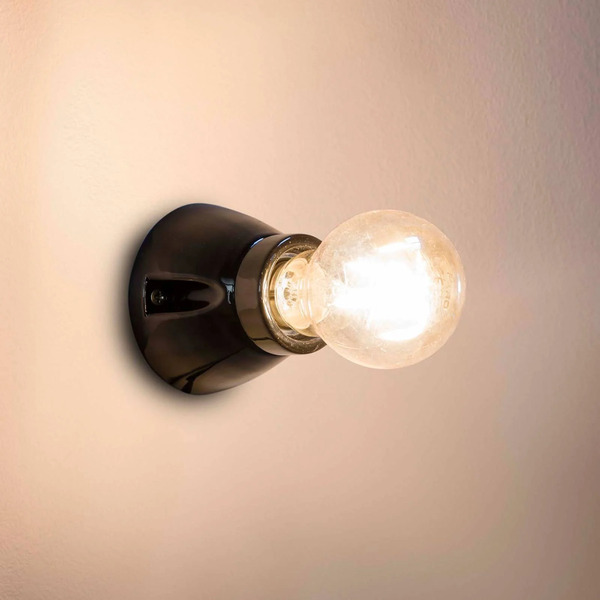  Faro Barcelona Lampa ścienna Kera, Czarna 
