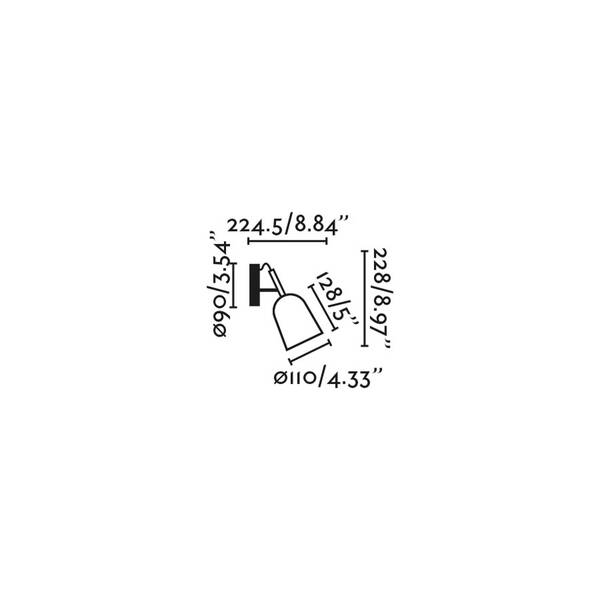  Faro Barcelona Lampa ścienna Studio, Różowy/czarny, Stal, ø 11 Cm 