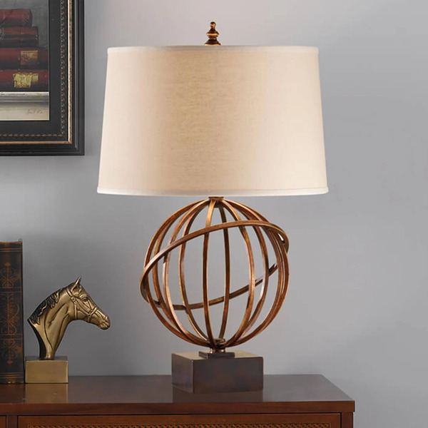  Feiss Modna Tekstylna Lampa Stołowa Spencer 