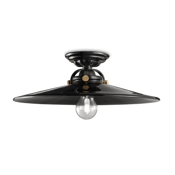  Ferroluce Lampa Sufitowa Retro C105 Czarna 