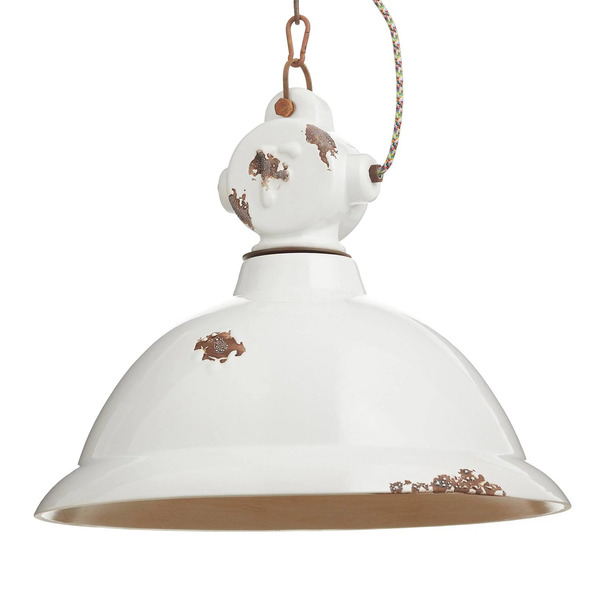  Ferroluce Lampa Wisząca C1710 Z Ceramiki, Biała 