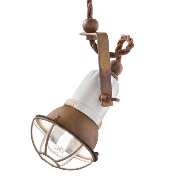  Ferroluce Lampa Wisząca C1660/1 Z Klatką, Biała 