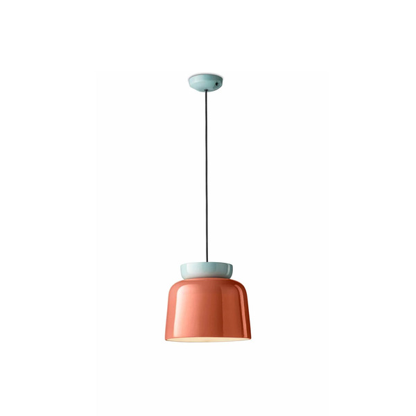  Ferroluce Lampa Wisząca Corcovado, Jasnoniebieska/pomarańczowa 