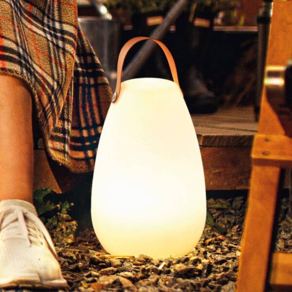  Fh Lighting Lampa Stołowa Led Ruby, ø 18 Cm, Biała, Ip44, Rgb ściemniany 
