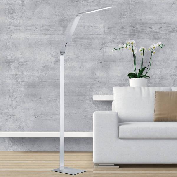 Fischer & Honsel Lampa Stojąca Led Geri Z Czujnikiem Cct, Aluminium 